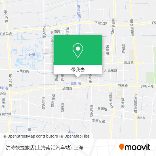 洪涛快捷旅店(上海南汇汽车站)地图