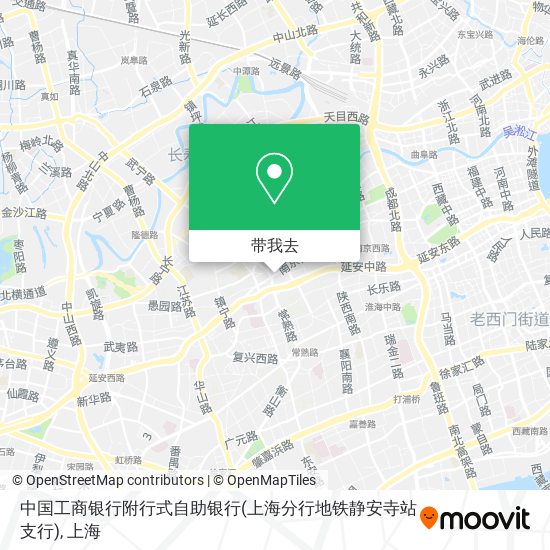 中国工商银行附行式自助银行(上海分行地铁静安寺站支行)地图