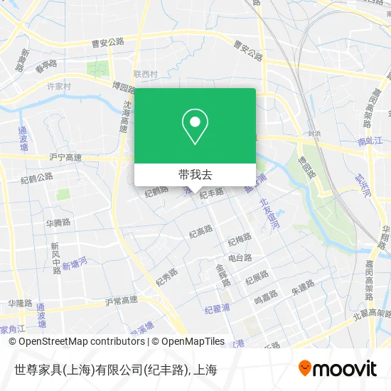 世尊家具(上海)有限公司(纪丰路)地图