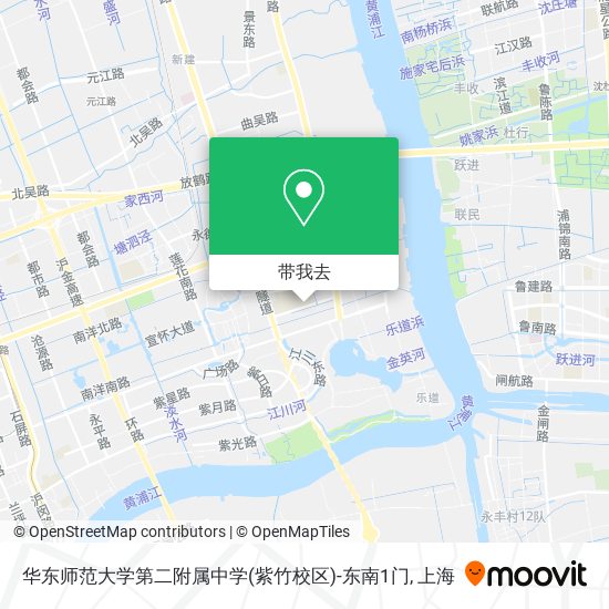 华东师范大学第二附属中学(紫竹校区)-东南1门地图