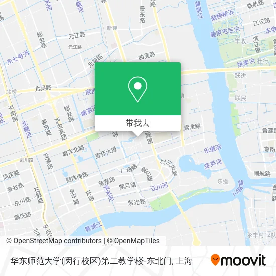 华东师范大学(闵行校区)第二教学楼-东北门地图