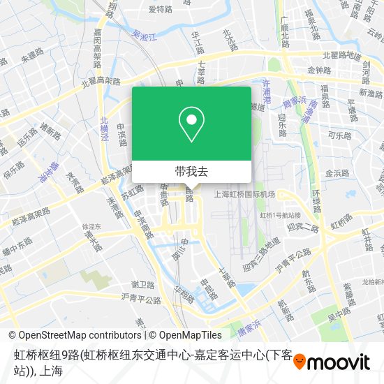 虹桥枢纽9路(虹桥枢纽东交通中心-嘉定客运中心(下客站))地图