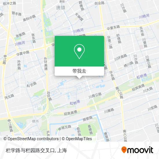 栏学路与栏园路交叉口地图
