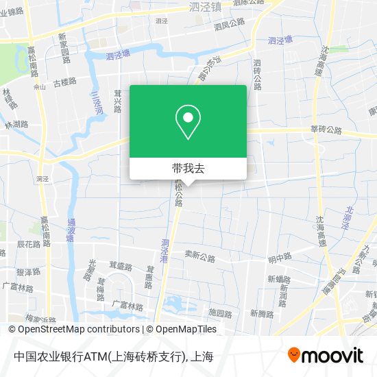 中国农业银行ATM(上海砖桥支行)地图