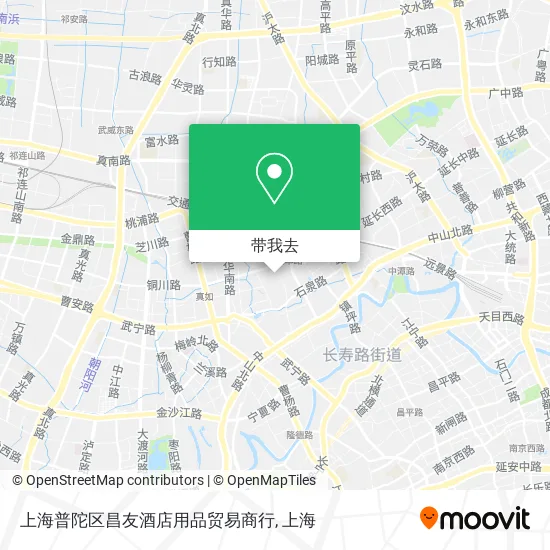 上海普陀区昌友酒店用品贸易商行地图
