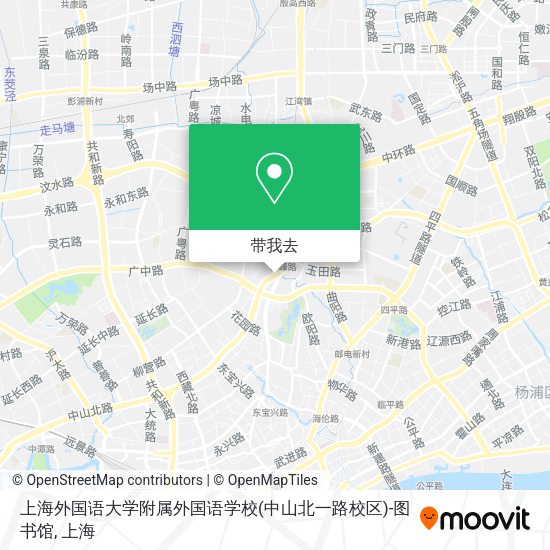 上海外国语大学附属外国语学校(中山北一路校区)-图书馆地图