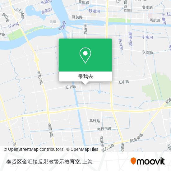 奉贤区金汇镇反邪教警示教育室地图