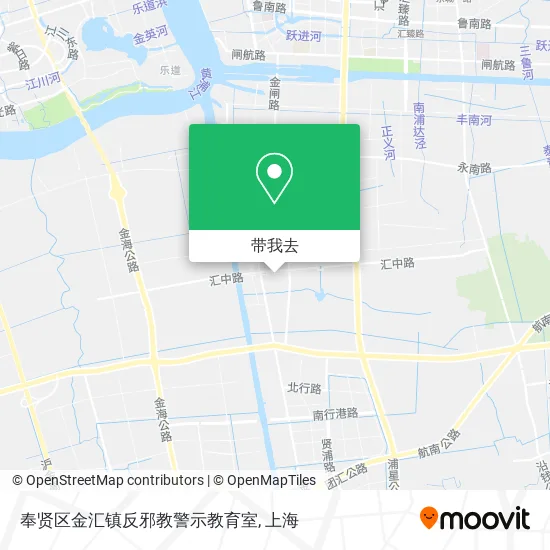 奉贤区金汇镇反邪教警示教育室地图