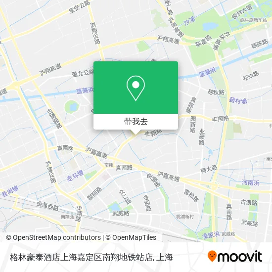 格林豪泰酒店上海嘉定区南翔地铁站店地图