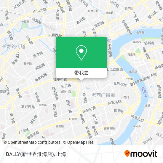 BALLY(新世界淮海店)地图