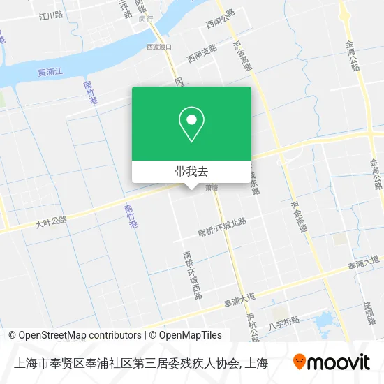 上海市奉贤区奉浦社区第三居委残疾人协会地图