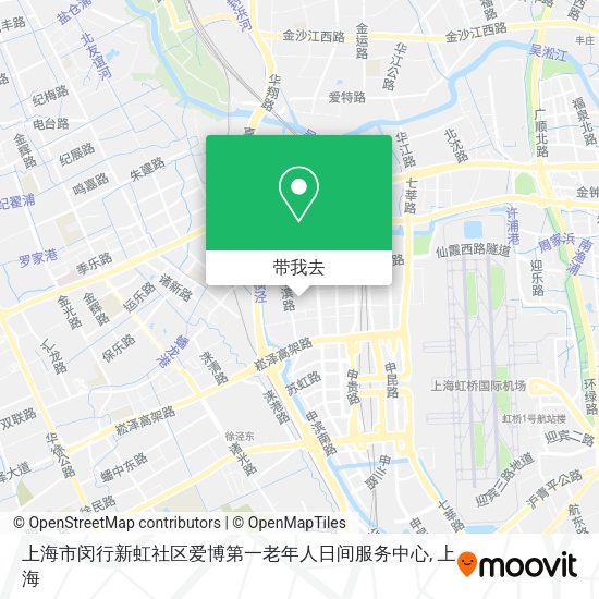 上海市闵行新虹社区爱博第一老年人日间服务中心地图