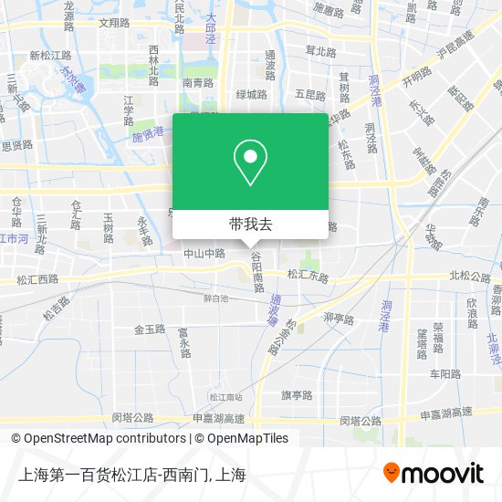 上海第一百货松江店-西南门地图