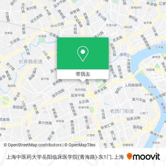 上海中医药大学岳阳临床医学院(青海路)-东1门地图