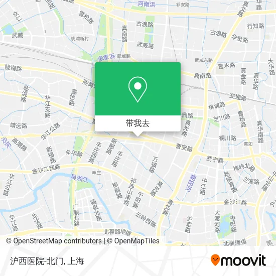 沪西医院-北门地图