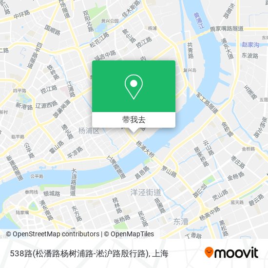 538路(松潘路杨树浦路-淞沪路殷行路)地图