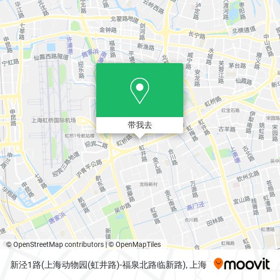 新泾1路(上海动物园(虹井路)-福泉北路临新路)地图