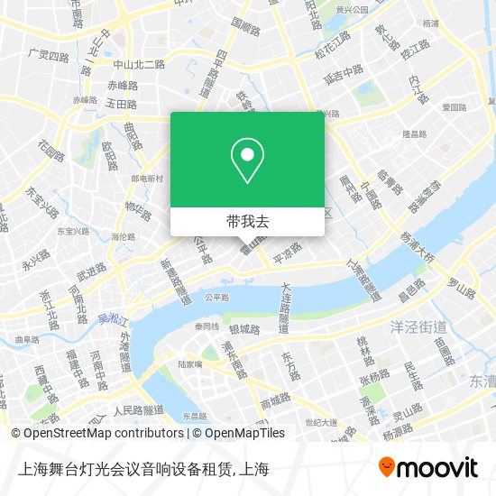 上海舞台灯光会议音响设备租赁地图