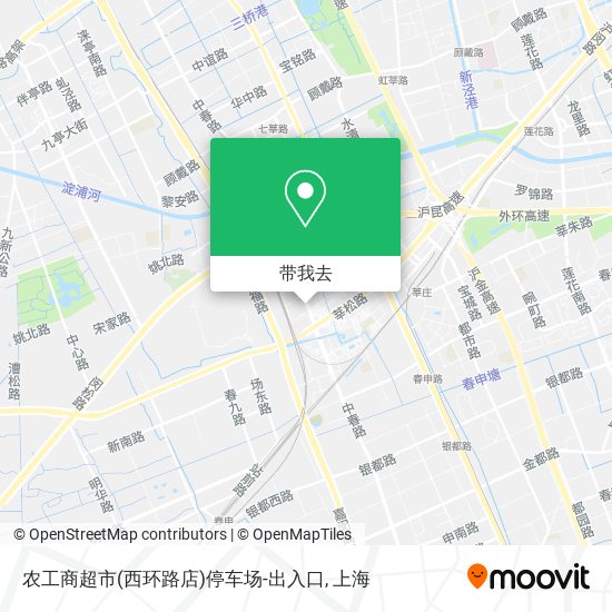 农工商超市(西环路店)停车场-出入口地图