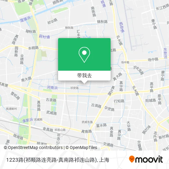 1223路(祁顺路连亮路-真南路祁连山路)地图