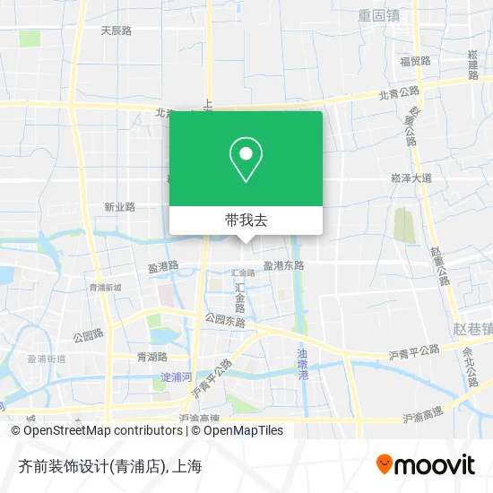 齐前装饰设计(青浦店)地图