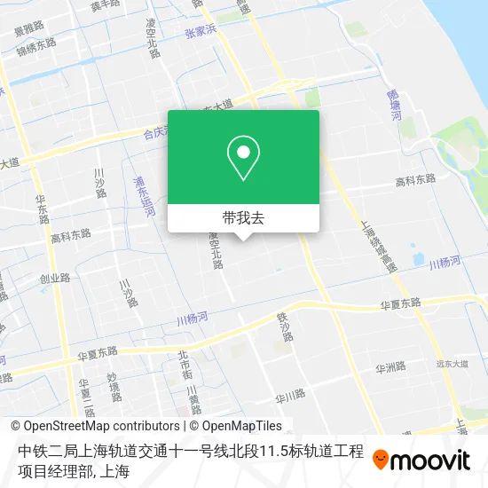中铁二局上海轨道交通十一号线北段11.5标轨道工程项目经理部地图
