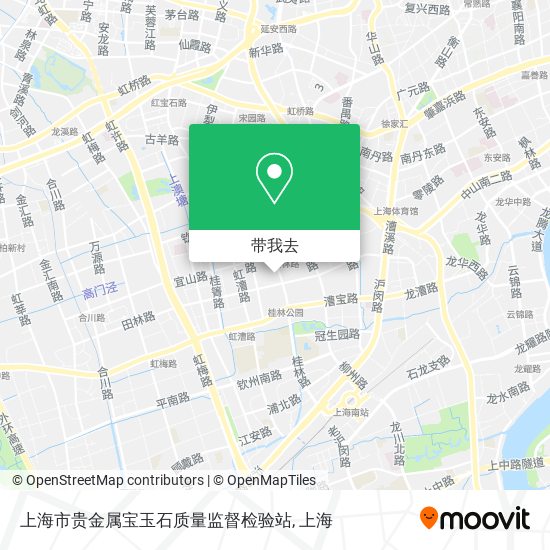 上海市贵金属宝玉石质量监督检验站地图