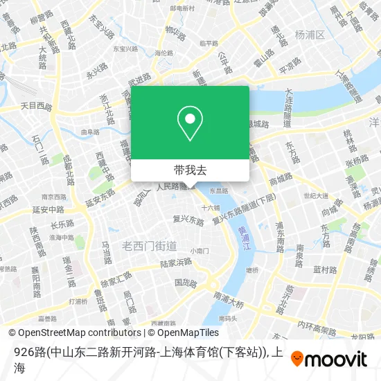 926路(中山东二路新开河路-上海体育馆(下客站))地图
