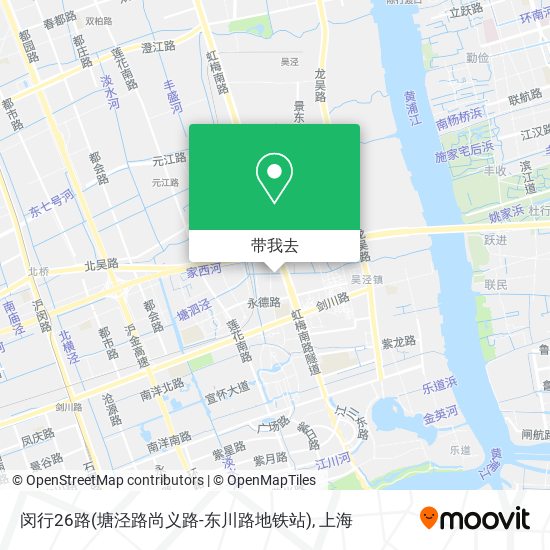 闵行26路(塘泾路尚义路-东川路地铁站)地图