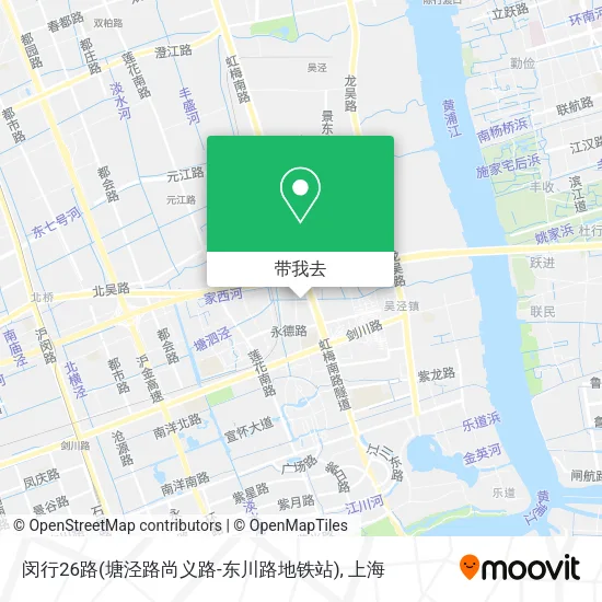 闵行26路(塘泾路尚义路-东川路地铁站)地图