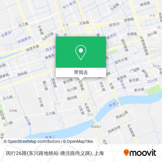 闵行26路(东川路地铁站-塘泾路尚义路)地图