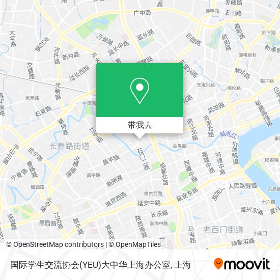 国际学生交流协会(YEU)大中华上海办公室地图