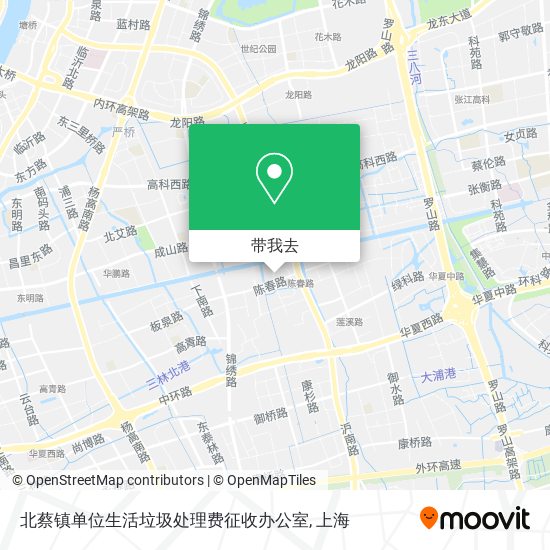 北蔡镇单位生活垃圾处理费征收办公室地图