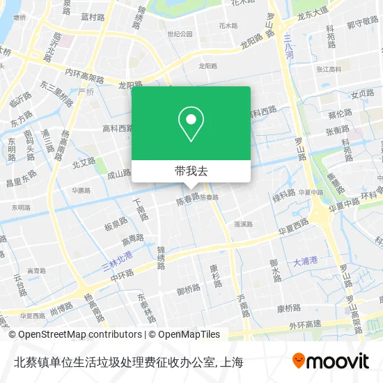 北蔡镇单位生活垃圾处理费征收办公室地图