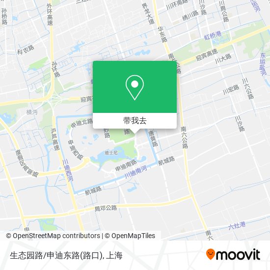 生态园路/申迪东路(路口)地图