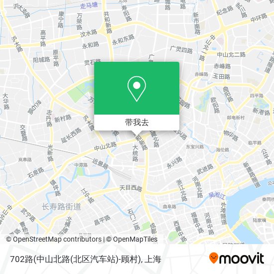 702路(中山北路(北区汽车站)-顾村)地图