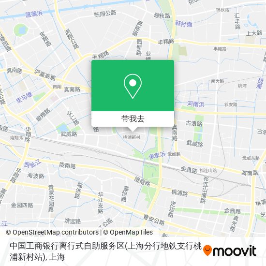 中国工商银行离行式自助服务区(上海分行地铁支行桃浦新村站)地图