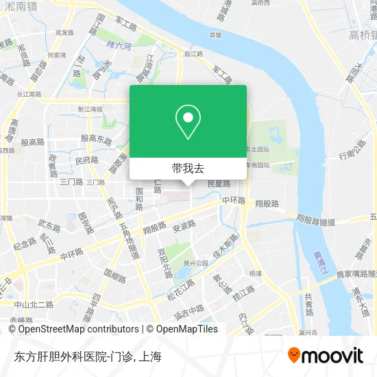 东方肝胆外科医院-门诊地图