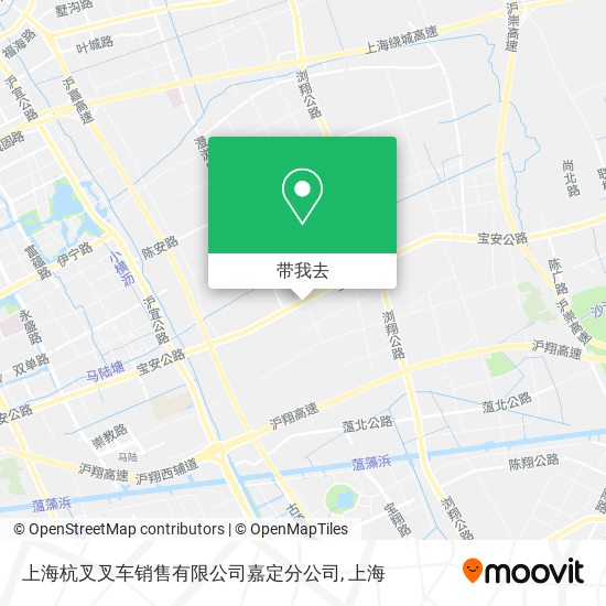 上海杭叉叉车销售有限公司嘉定分公司地图
