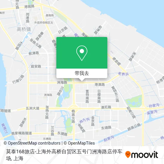 莫泰168旅店-上海外高桥自贸区五号门洲海路店停车场地图