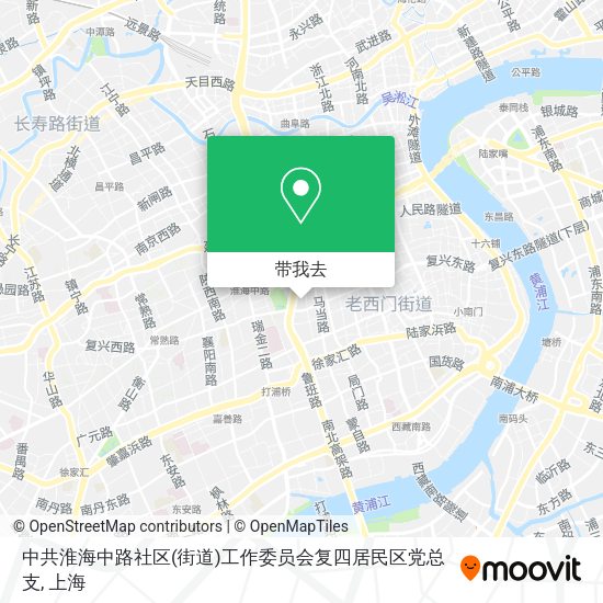 中共淮海中路社区(街道)工作委员会复四居民区党总支地图