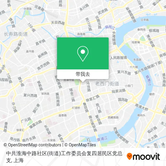 中共淮海中路社区(街道)工作委员会复四居民区党总支地图