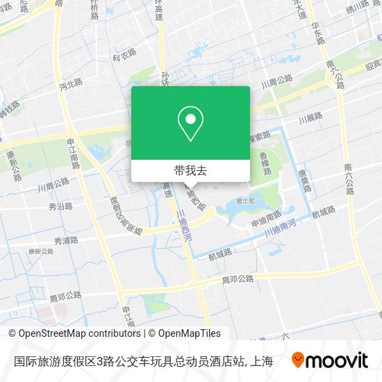 国际旅游度假区3路公交车玩具总动员酒店站地图