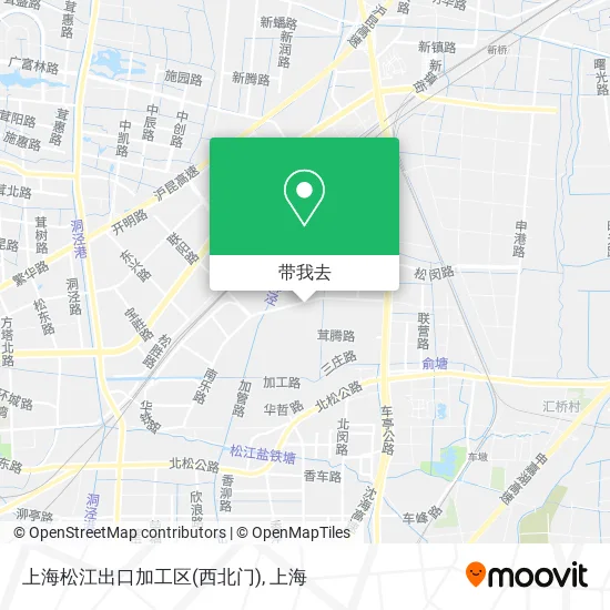 上海松江出口加工区(西北门)地图
