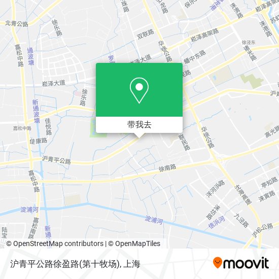 沪青平公路徐盈路(第十牧场)地图