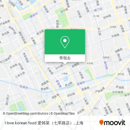 l love korean food 爱韩菜（七莘路店）地图