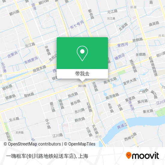 一嗨租车(剑川路地铁站送车店)地图