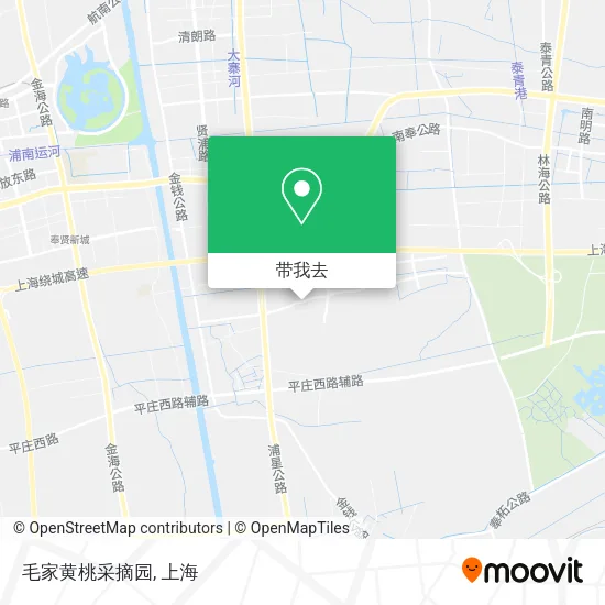 毛家黄桃采摘园地图