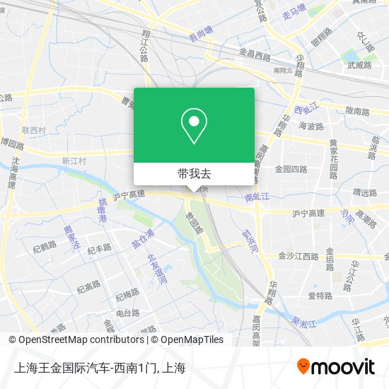 上海王金国际汽车-西南1门地图