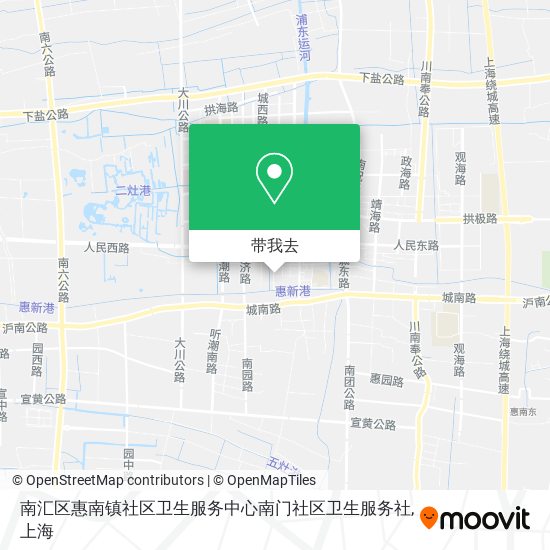 南汇区惠南镇社区卫生服务中心南门社区卫生服务社地图